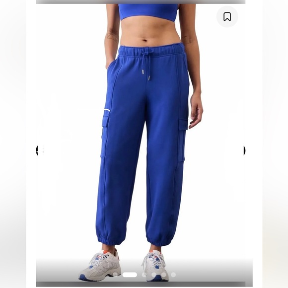 Athleta Pants - Athleta Royal Blue Heavy Weight Terry Cargo Joggers 
Sz XXS 
Casual/ gym